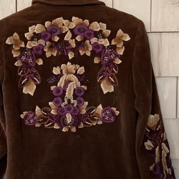 Coldwater Creek Boho Style Embroidered Blazer - Picture 1 of 8